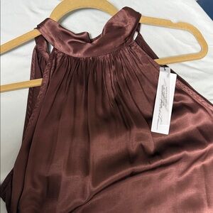 Red Haute Rich Brown Blouse